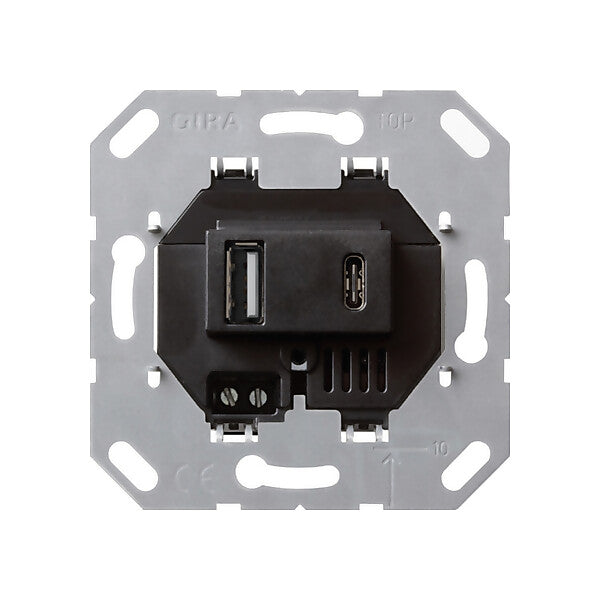 Gira USB-Spannungsversorgung 2-f. Typ A/C Einsatz 236900